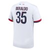 Officiële Voetbalshirt Paris Saint-Germain Lucas Beraldo 35 Uit 2024-25 - Heren